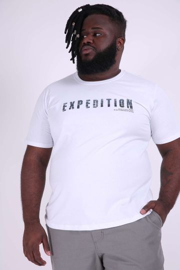 Camiseta Silk Expedition Plus Size Branco GG
