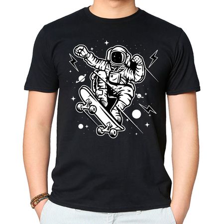 Camiseta Skate Space P - PRETO
