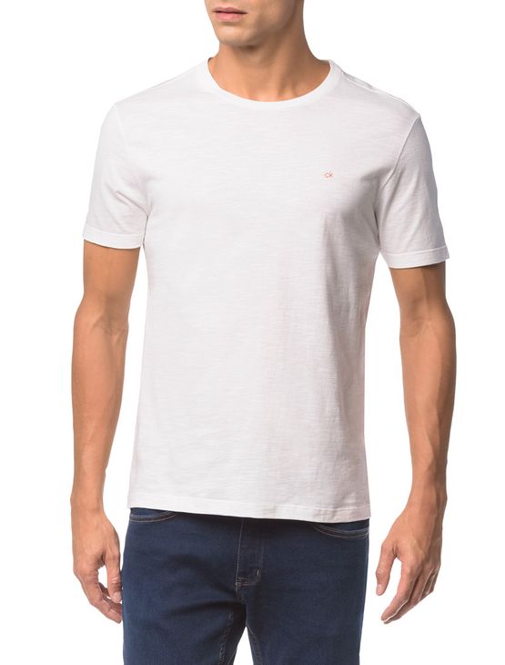 Camiseta Slim Careca Flame Calvin Klein - Branco 2 - PP