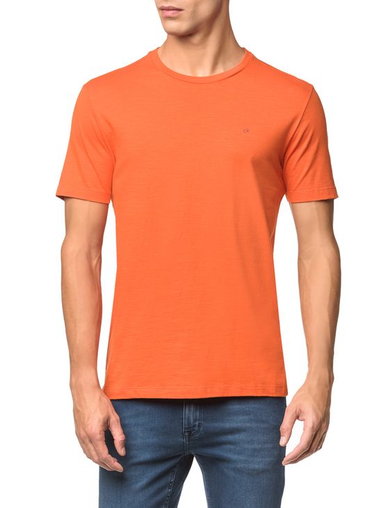 Camiseta Slim Careca Flame Calvin Klein - Laranja - PP