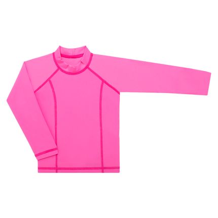 Camiseta Surfista para Bebê em Lycra FPS 50 Pink - Puket