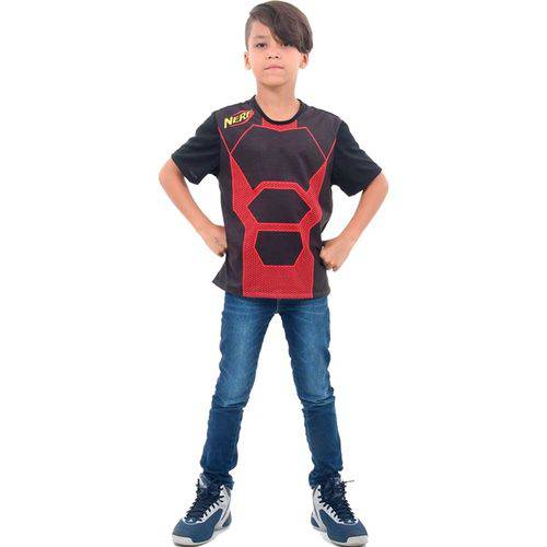 Camiseta Tática Nerf Infantil Vermelha