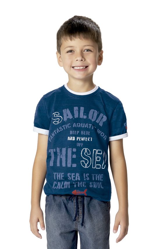 Camiseta Texturizada Menino Malwee Kids Azul Escuro - 2