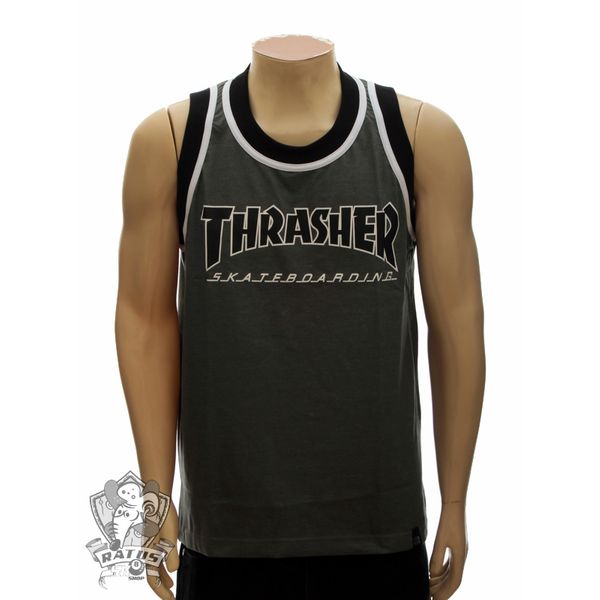 Camiseta Thrasher Regata Grafite (M)