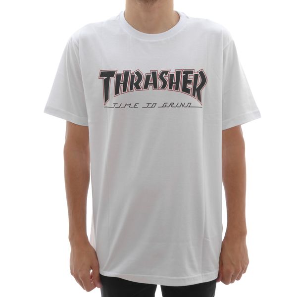 Camiseta Thrasher X Independent Time To Grind White (M)