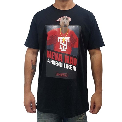 Camiseta Thug Nine Tupac Pixel Preta GG