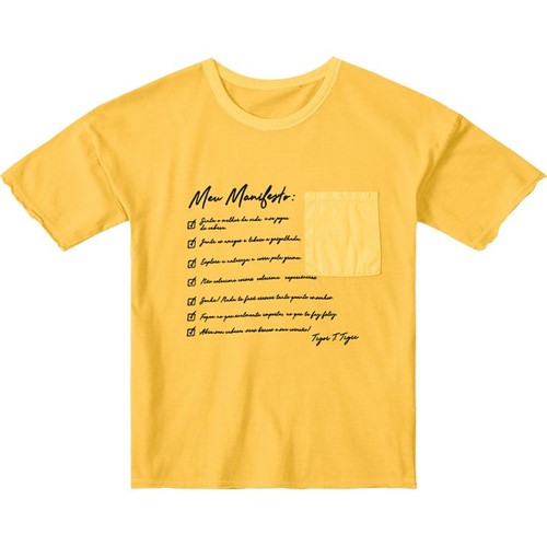 Camiseta Tigor T. Tigre Amarelo Bebê Menino