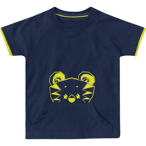 Camiseta Tigor T. Tigre Bolso Bebê Menino Azul