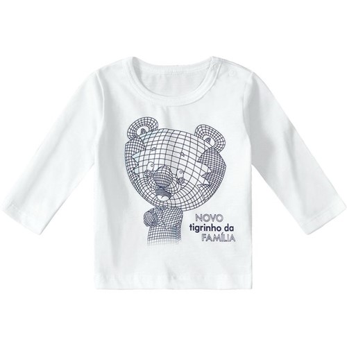 Camiseta Tigor T. Tigre Branca Bebê Menino - Tam. PB