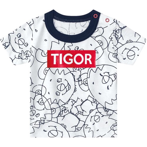 Camiseta Tigor T. Tigre Branco Bebê Menino