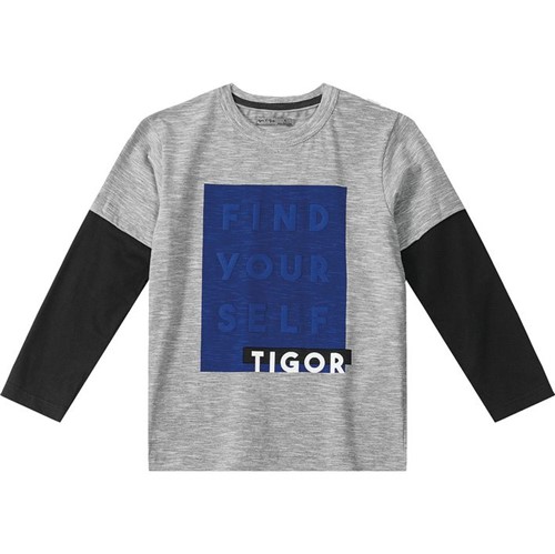 Camiseta Tigor T. Tigre Cinza Bebê Menino