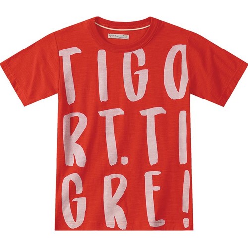 Camiseta Tigor T. Tigre Vermelha Bebê Menino