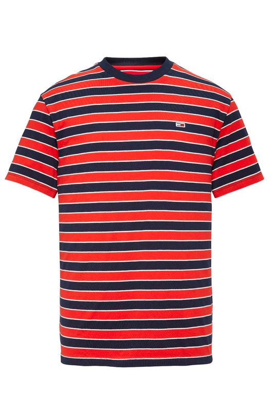 Camiseta Tommy Hilfiger Listrada Vermelho Tam. P