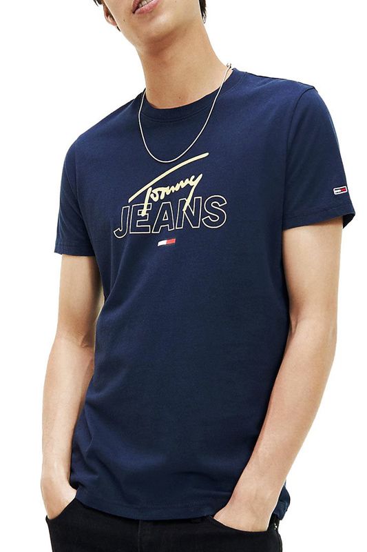 Camiseta Tommy Jeans Script Azul Tam. P