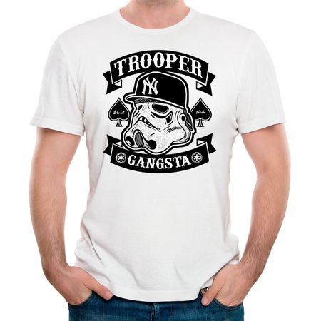 Camiseta Trooper Gangsta P - BRANCO
