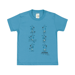 Camiseta Turquesa - Bebê Menino -Meia Malha Camiseta Azul - Bebê Menino - Meia Malha - Ref:33658-59-G