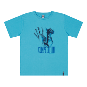 Camiseta Turquesa - Juvenil Menino -Meia Malha Camiseta Azul - Juvenil Menino - Meia Malha - Ref:33459-59-12