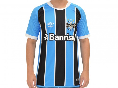 Camiseta Umbro Grêmio Oficial 1 Mundial Tricolor