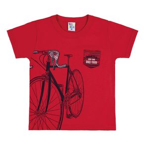 Camiseta Vermelho Primeiros Passos Menino Meia Malha 36758-65 Camiseta Vermelho Primeiros Passos Menino Meia Malha Ref:36758-65-1