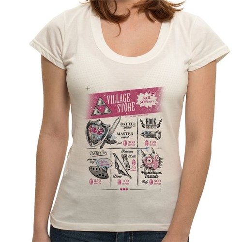 Camiseta Village Store - Feminino 7Q23 - Camiseta Village Store - Feminina - P