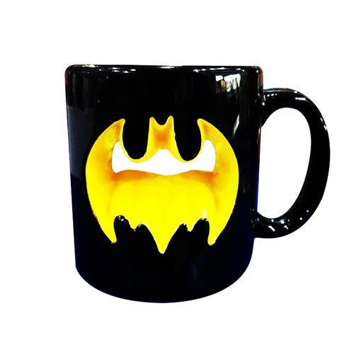 Caneca Batman Logotipo 3d em Porcelana 320 Ml