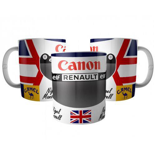 Caneca Capacete Nigel Mansell Campeão F1 de 1992