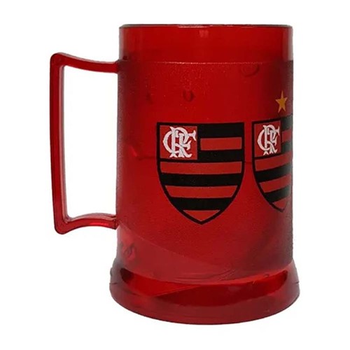 Caneca Gel Flamengo Escudos 450 ML Vermelha UN