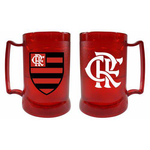 Caneca Gel Peça Vermelha 400ml Escudo - Flamengo