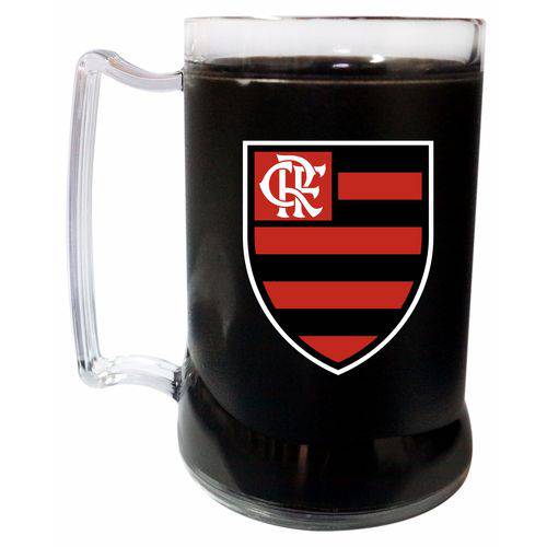 Caneca Gel Preto 400ml Escudo - Flamengo