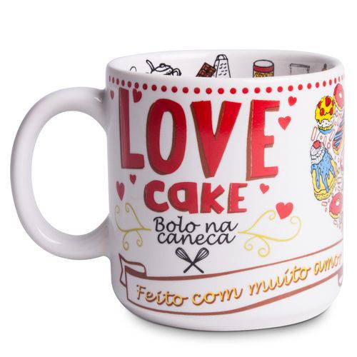 Caneca Love Cake em Porcelana
