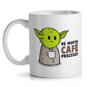 Caneca Mestre Yoda Café Voce Deve Beber Star Wars