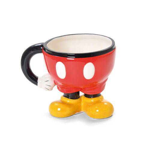 Caneca Mickey Chá Café Cerâmica 1 Peça Vermelha