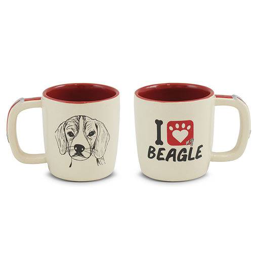 Caneca Mondoceram Pet Beagle 350ml