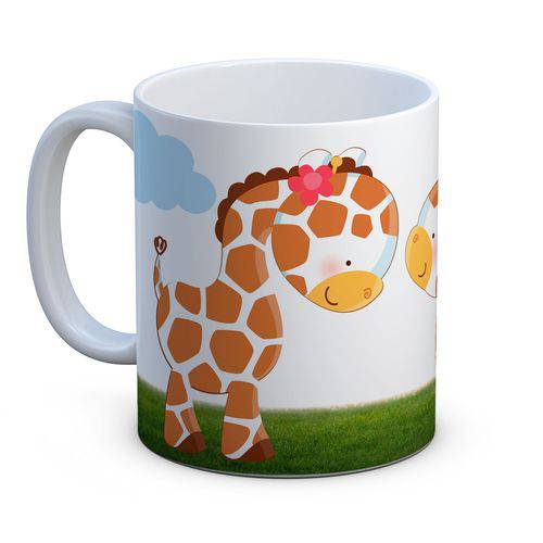 Caneca Personalizada Porcelana Coleção Pet - Girafa