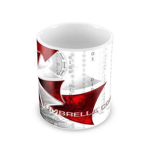 Caneca Resident Evil Umbrella Corporation Personalizada Porcelana Branca