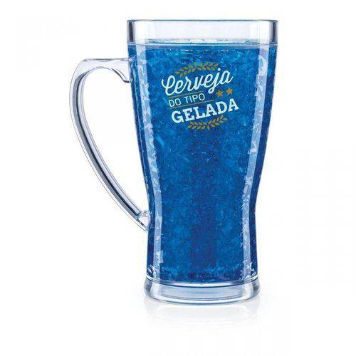 Caneco de Chopp Gel Azul Cerveja Gelada Ludi