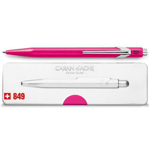 Caneta Caran D´Ache - Popline Pink Neon - Esferográfica