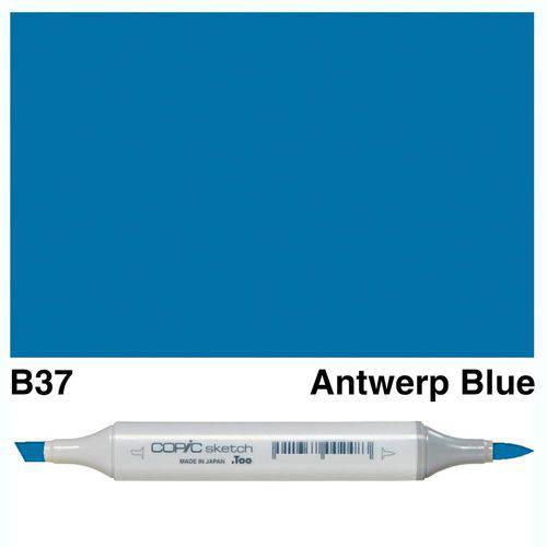 Caneta Copic Marcador Sketch Ponta Dupla Antwerp Blue B37