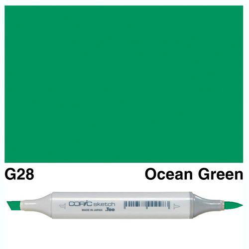 Caneta Copic Marcador Sketch Ponta Dupla Ocean Green G28