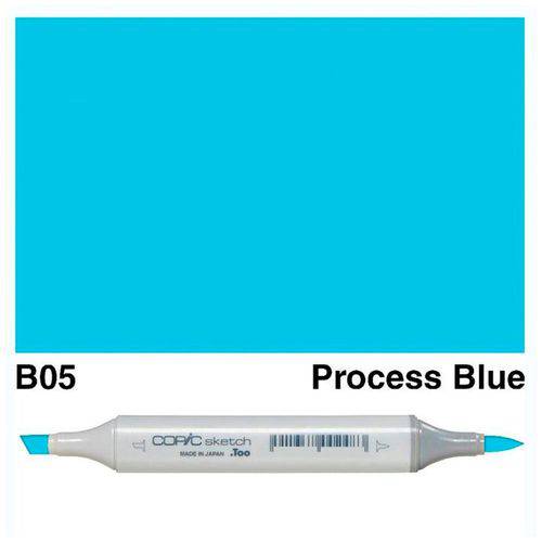 Caneta Copic Marcador Sketch Ponta Dupla Process Blue B05