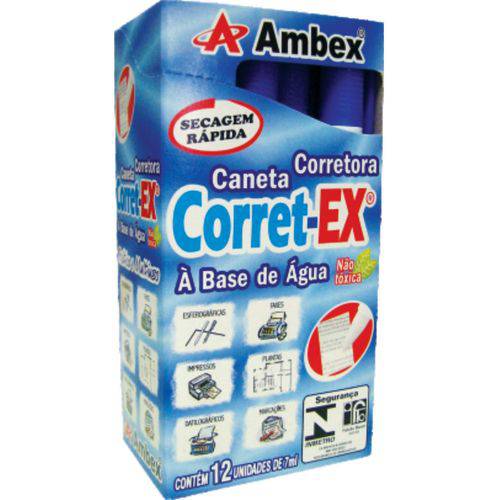 Caneta Corretiva Corret-ex 7ml Plastica Radex Cx.c/12