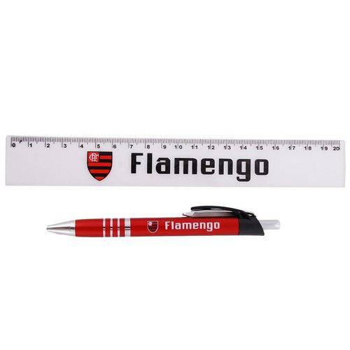Caneta e Régua Flamengo Conjunto