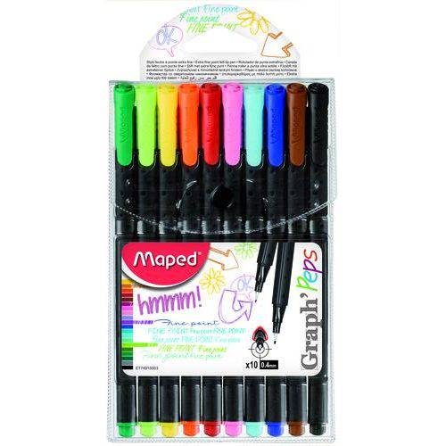 Caneta Fineliner - Graph Peps - 0,4mm - 10 Cores