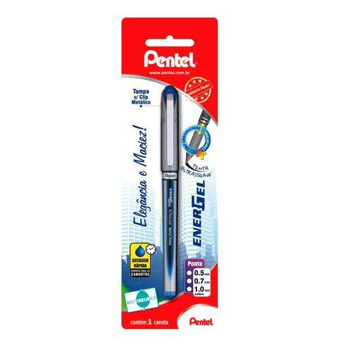 Caneta Gel Energel Azul 0,7 Sm/bl27-c Pentel