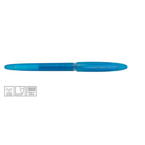 Caneta Gel Stick Uni-ball 0,7mm Azul Claro