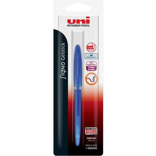Caneta Gel - Uniball Um-170 Gel Stick - Azul, Blister com 1 Unidade