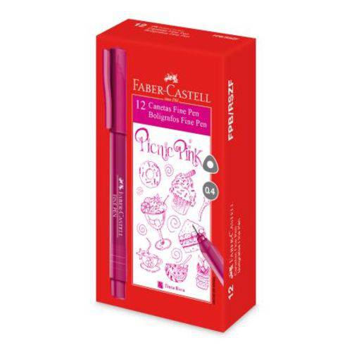 Caneta Hidrográfica Fine Pen Faber Castell Rosa - Sem Blister