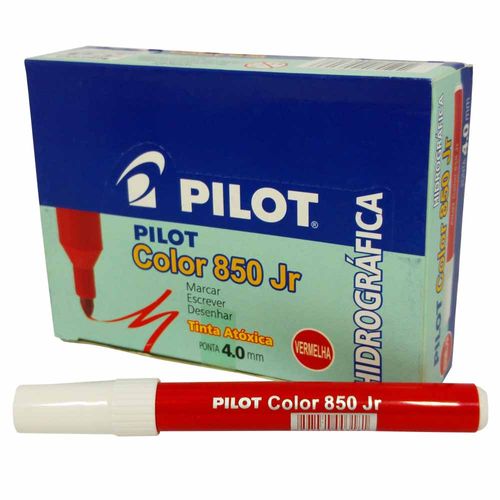 Caneta Hidrográfica Pilot Color 850 Jr Vermelha 12 Unidades 11290