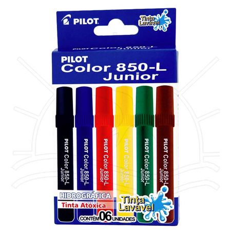 Caneta Hidrográfica Pilot Color 850-L Junior - 6 Cores