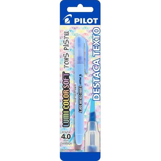 Caneta Marca Texto Azul Lumi Color Tons Pastel 024az Pilot Blister